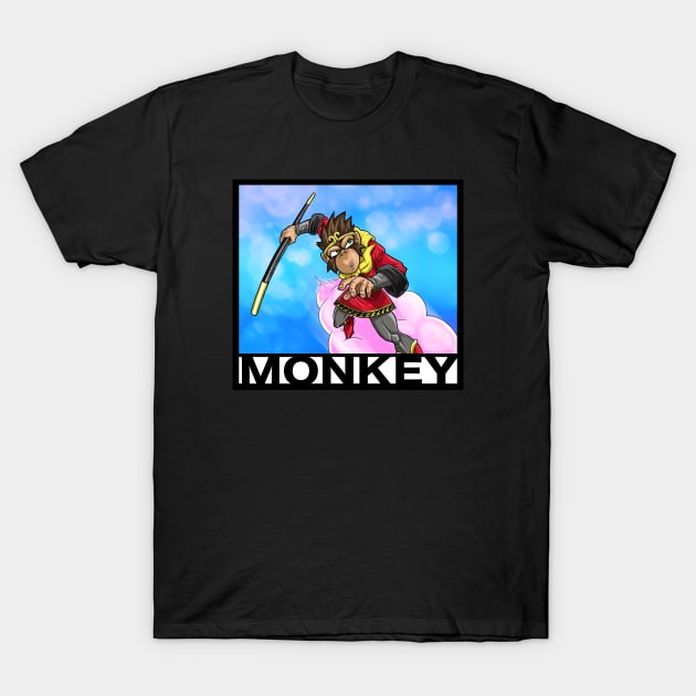 Monkey in the Clouds T-Shirt by Captain_awesomepants